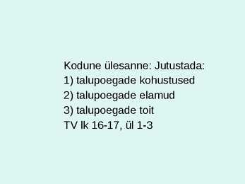 Talupojad ja põlluharimine #7