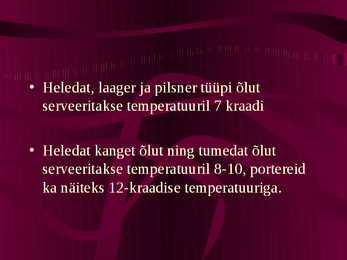 Õllede serveerimine #2