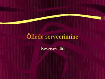Õllede serveerimine