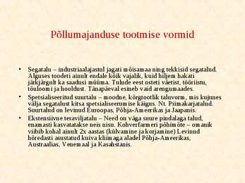 Põllumajandus-kalandus ja toituainetööstus #3