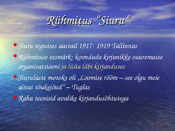 Rühmitus-Siuru #2