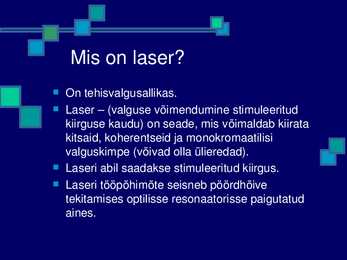 Laserite kasutusala #2
