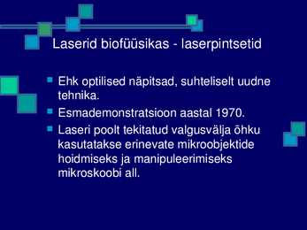 Laserite kasutusala #13
