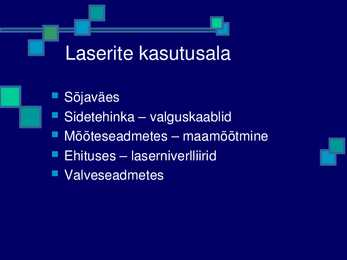 Laserite kasutusala #4