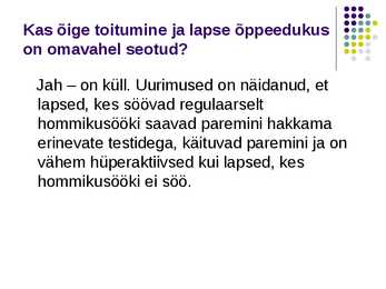 Tervislik toitumine #6