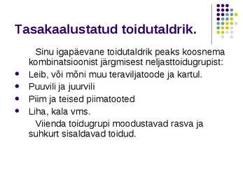 Tervislik toitumine #8