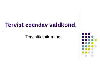 Tervislik toitumine