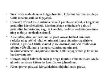 Riskikäitumine Eesti noorte hulgas #7