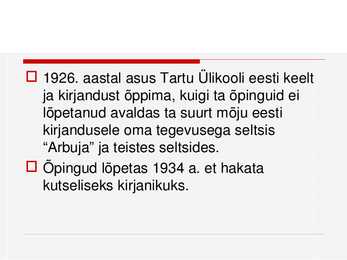 Heiti Talvik eluloo esitlus #3