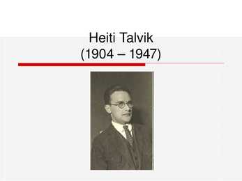 Heiti Talvik eluloo esitlus