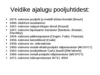 Pooljuhud - pooljuht #2