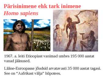 Inimese evolutsioon #13