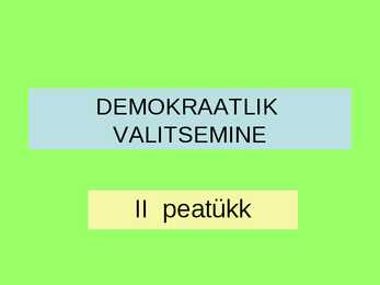 Demokraatlik valitsemine