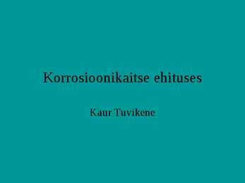 Korrosioonikaitse kodutöö