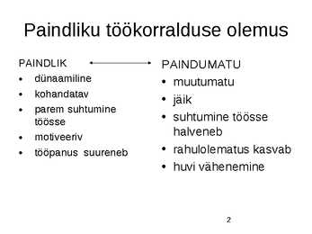 Paindlik töökorraldus #2