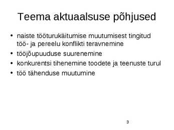 Paindlik töökorraldus #3