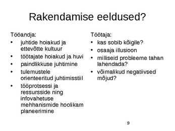 Paindlik töökorraldus #9