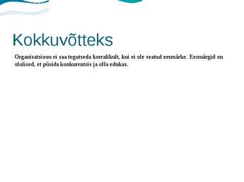 Eesmärgid #7