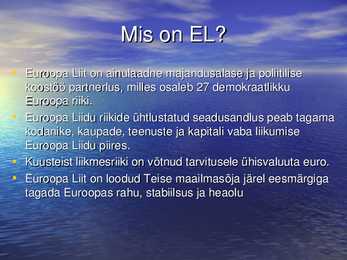 Euroopa Liidu areng ja tulevik #2