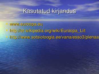 Euroopa Liidu areng ja tulevik #15