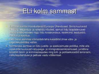 Euroopa Liidu areng ja tulevik #3