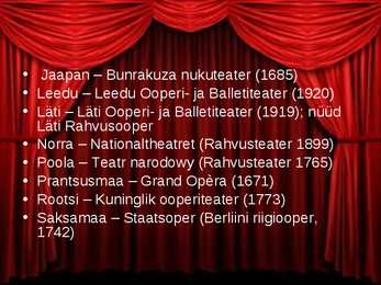 Teatri ajalugu #15