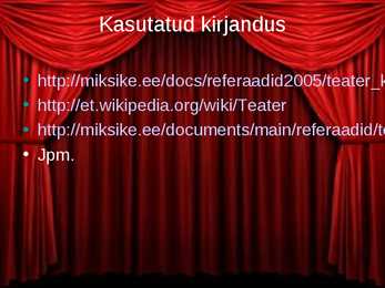 Teatri ajalugu #18
