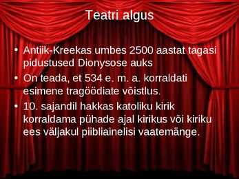 Teatri ajalugu #3