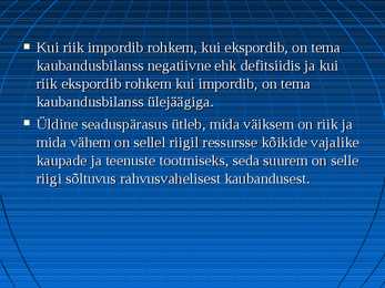 Rahvusvahelise kaubanduse mõiste #4
