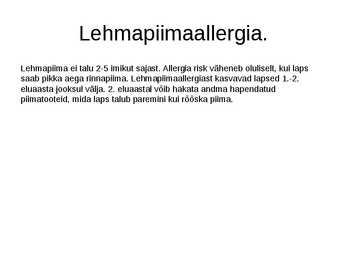 Väikelapse tervislik toitumine #9
