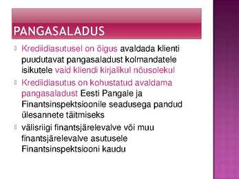 Ärisaladus ja pangasaladus #9