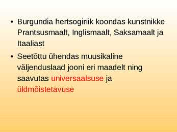 Madalmaade muusika #3