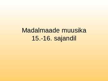 Madalmaade muusika