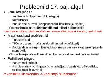 Inglismaa 17 -18-saj #2