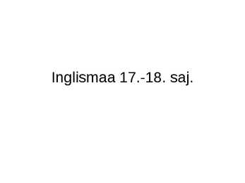 Inglismaa 17 -18-saj