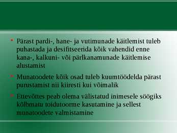 Munatoodete hügieeninõuded #4