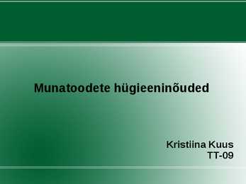 Munatoodete hügieeninõuded