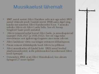 Jõhvi kultuurilugu #4