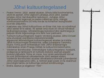 Jõhvi kultuurilugu #5