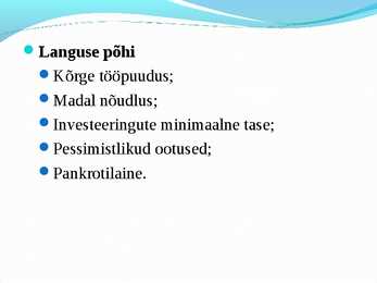 Majandusalused #9