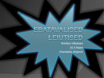 Ebatavalised leiutised