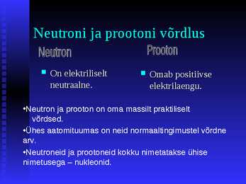 Aatomituumaehitus ja isotoobid #3