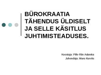 Bürokraatia