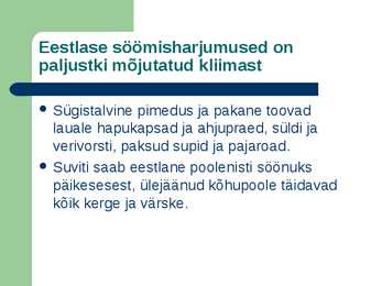 Eesti rahvustoidud #2
