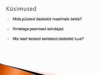 Dadaismi presekas #39