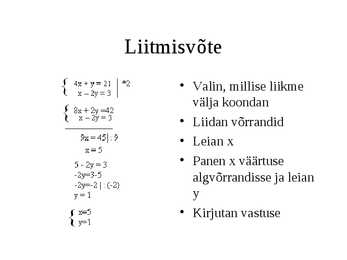 Võrrandisüsteemi lahendamine-8 klass #3