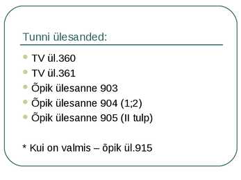 POWERPOINT Võrrandisüsteemi lahendamine-8 klass #10