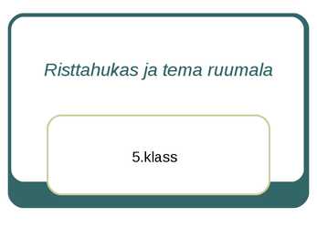 POWERPOINT Võrrandisüsteemi lahendamine-8 klass