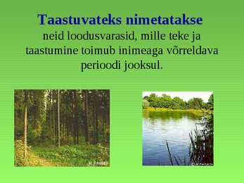 Taastuvad ja taastumatud loodusvarad #3
