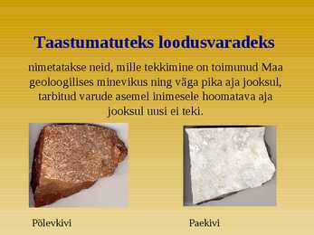 Taastuvad ja taastumatud loodusvarad #4